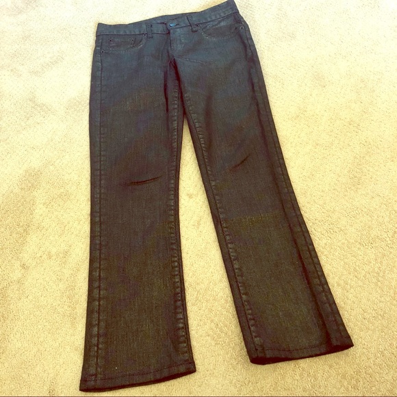 RL*BLACK LABEL Gunmetal Shimmery Crop Jeans - Picture 10 of 12